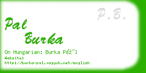 pal burka business card